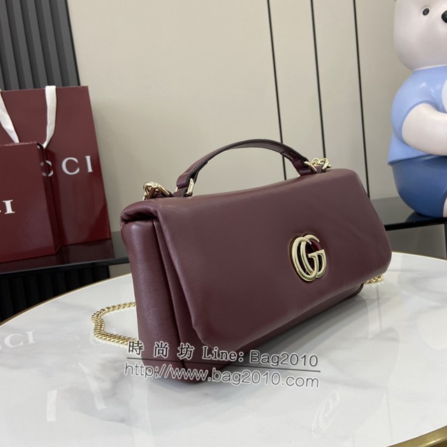 Gucci專櫃古馳最新款Milano系列小號手提包鏈條女包 jh2380型號：806016